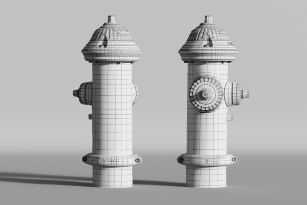 NYC Collection_STREET_PROPS_FireHydrant_01_Wireframe_Cc
